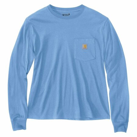 CARHARTT WMNS Ls Ft Lghtwt LS Crwnk Pckt T-Shrt 106121-HD0LREG